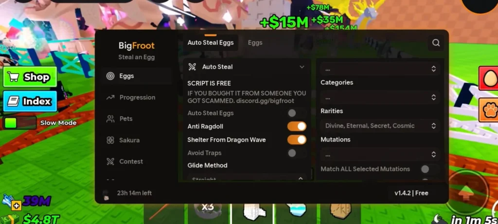 BigFroot Script Steal an Egg